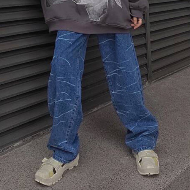 Quần jeans nam nữ hoạ tiết Q0106 by COCCACH