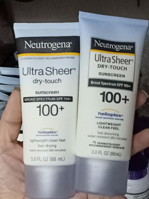 Kem Chống Nắng Neutrogena Ultra Sheer SPF100+ va 80+ và 70 PA +++