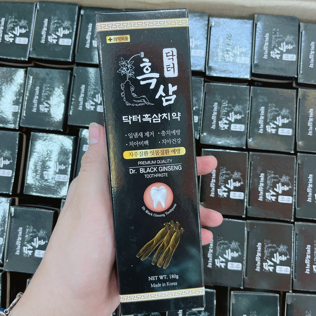 Kem Đánh Răng Hàn Quốc Hắc Sâm Dr. Black Ginseng Toothpaste 150g