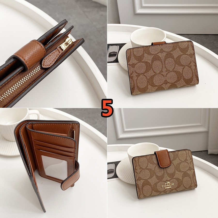 Ví nữ COACH F53562 Ví trung bình Ví tiền xu Ví da Ví đựng thẻ