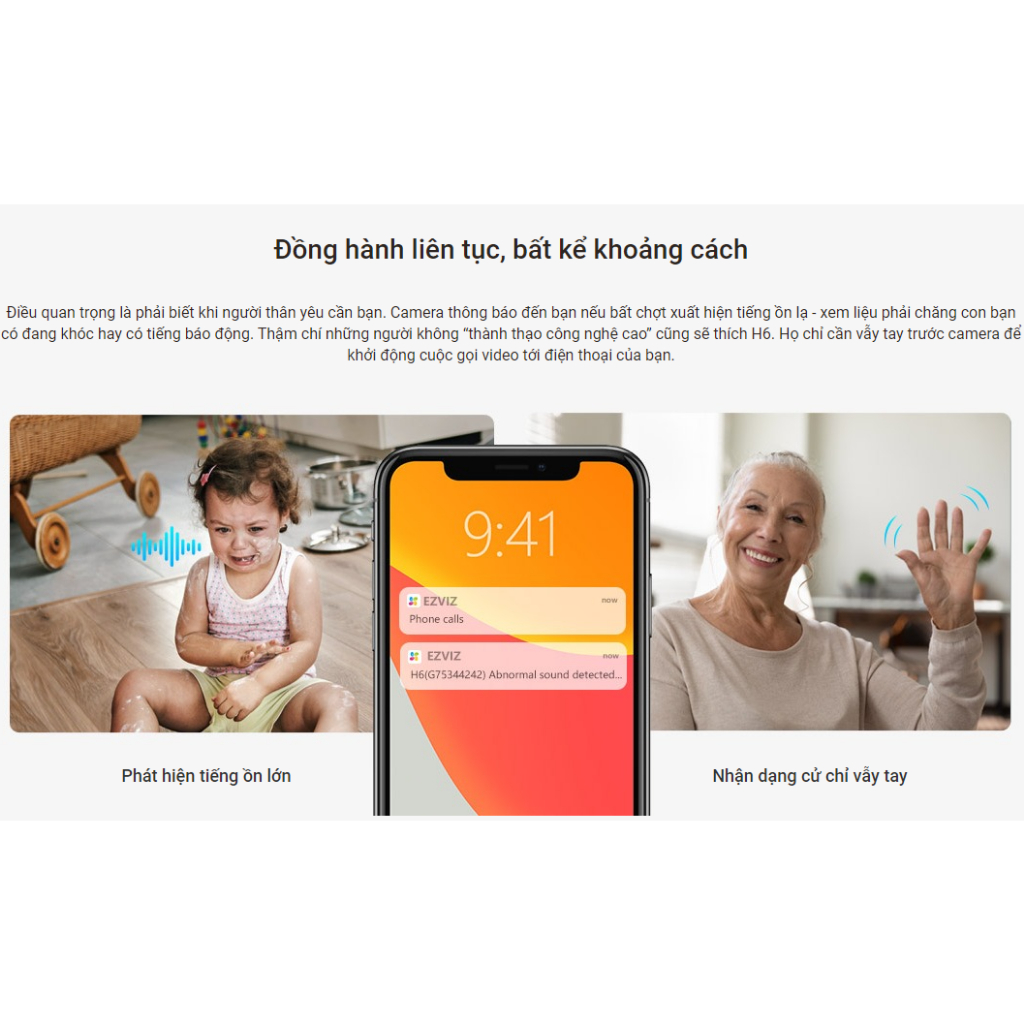 Camera Wifi Ezviz H6 3K (mẫu 2023 thay C6 2K+)