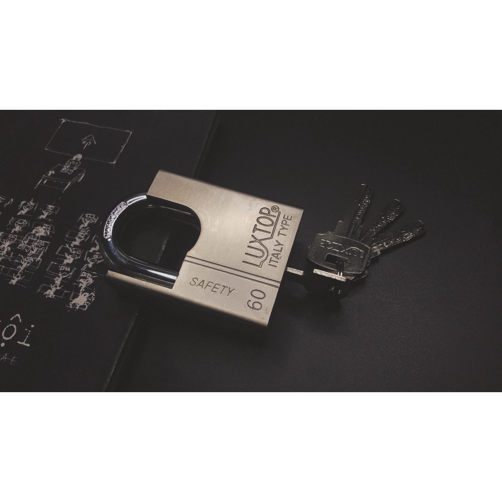 Ổ Khóa Bấm không dùng chìa 60mm Luxtop Top Security Best Protection chống cắt