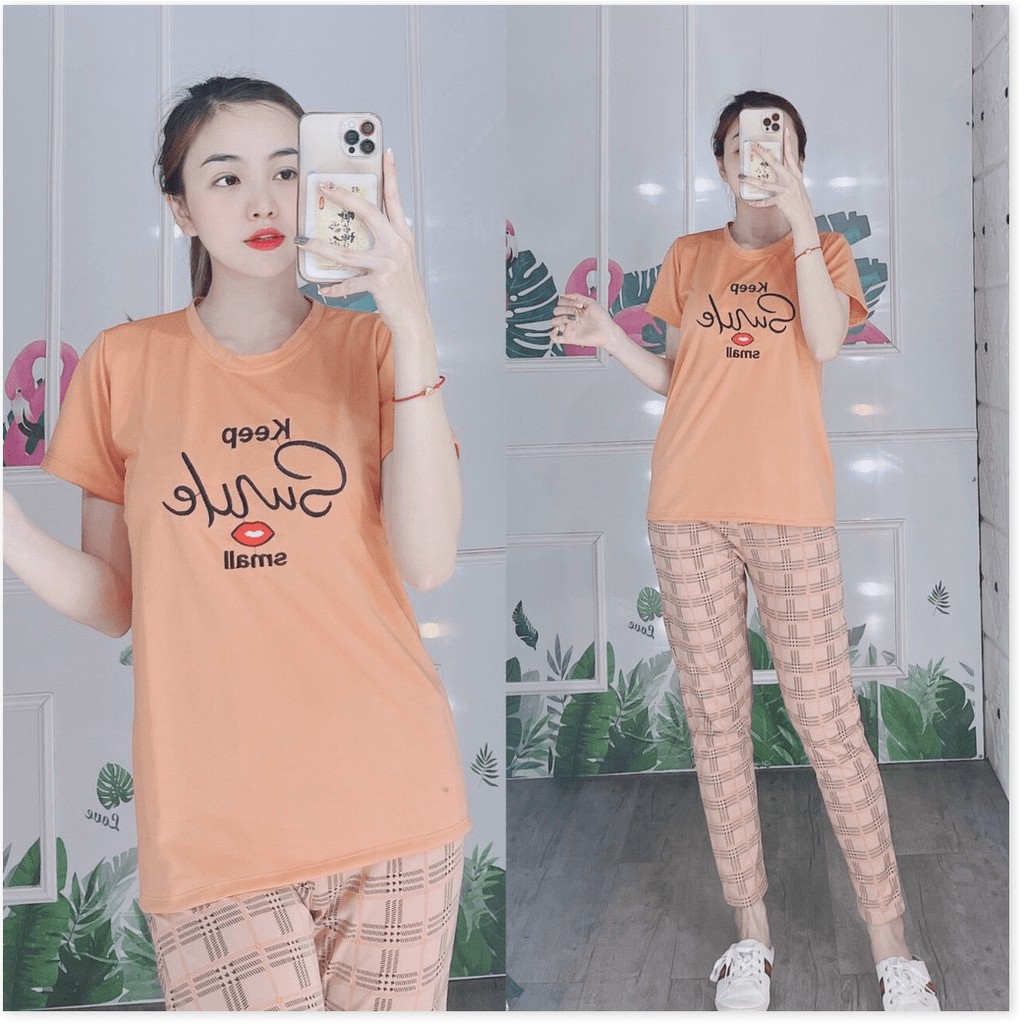 SET BỘ THUN NỮ QUẦN DÀI SIÊU XINH,HỌA TIẾT ÁO VÔ CÙNG XINH XẮN KHÁNH AN FASHION