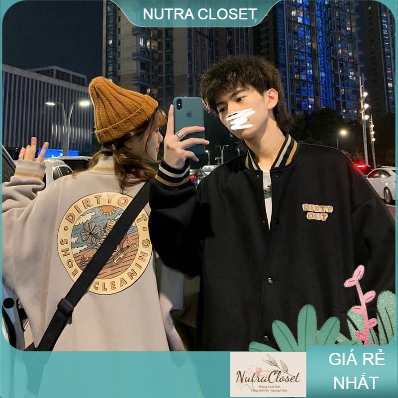 Áo khoác nỉ bomber ulzzang nam nữ