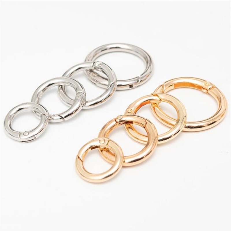 Set 10 Móc Khóa Tròn Bằng Hợp Kim 20 / 25 / 28 / 33mm Đa Dụng Chất Lượng Cao