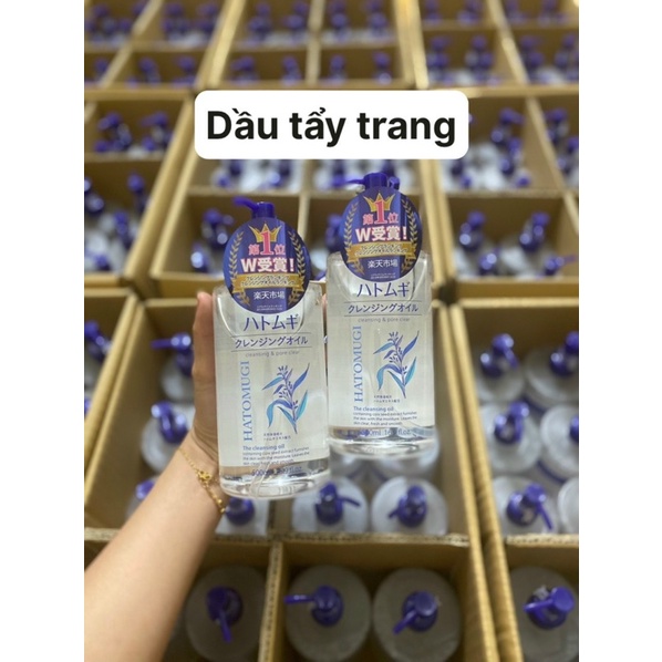 Dầu tẩy trang ý dĩ hatomugi Nhật Bản dưỡng ẩm, sáng da 500ml