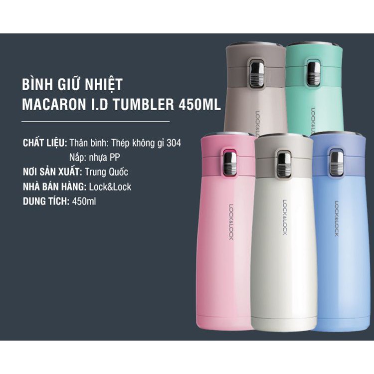 Bình giữ nhiệt Lock&Lock I.d Tumbler LHC3246-450ml mẫu mới lõi inox - TRUCANHSG