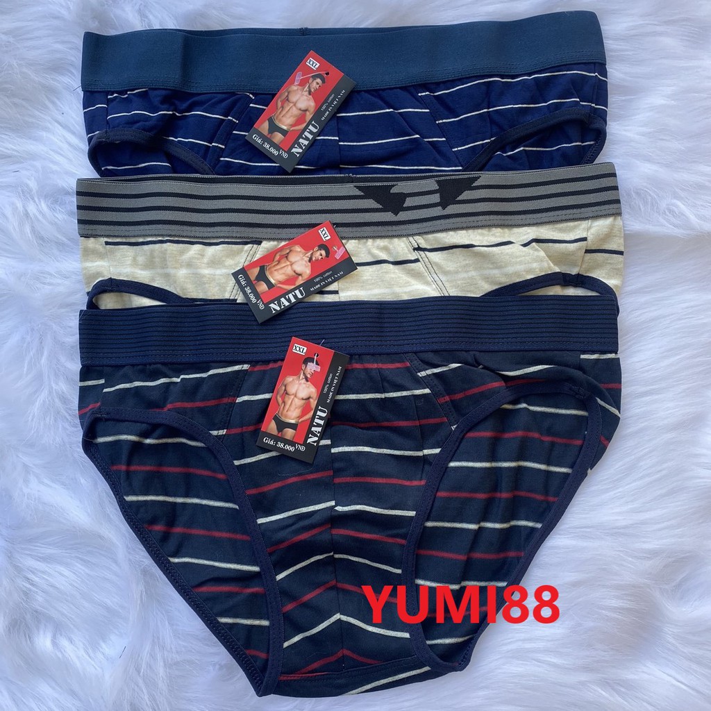 Bộ 3 Quần Lót Nam Vải Cotton 4 Chiều Co Giãn Thoải Mái Vừa Vặn Ôm Khít Body
