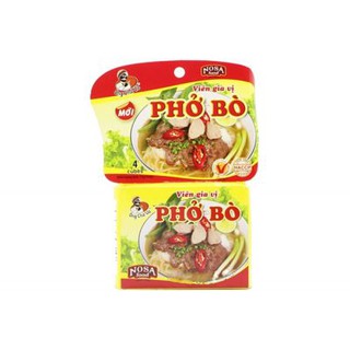 Viên súp Phở Bò Nosa hộp 75g (bán lẻ 6 hộp/lần ship)
