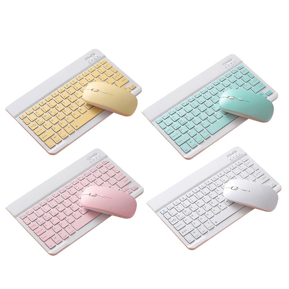 Bộ Bàn Phím Và Chuột Bluetooth Không Dây 10 Inch Cho Điện Thoại/Laptop