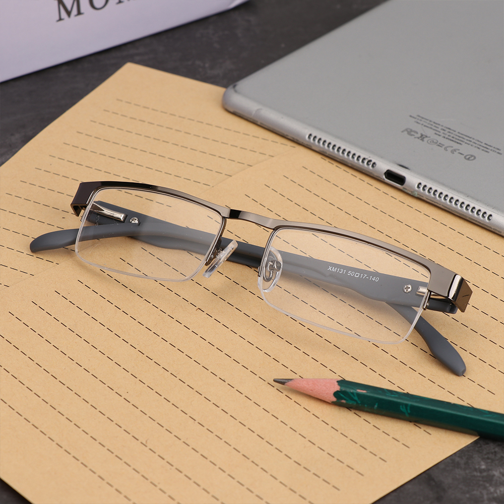 EMILEE💋 New Fashion Eyeglasses Flexible Portable +1.00~+4.0 Diopter Business Reading Glasses Ultra Light Resin Men Metal Titanium Alloy Eye wear...