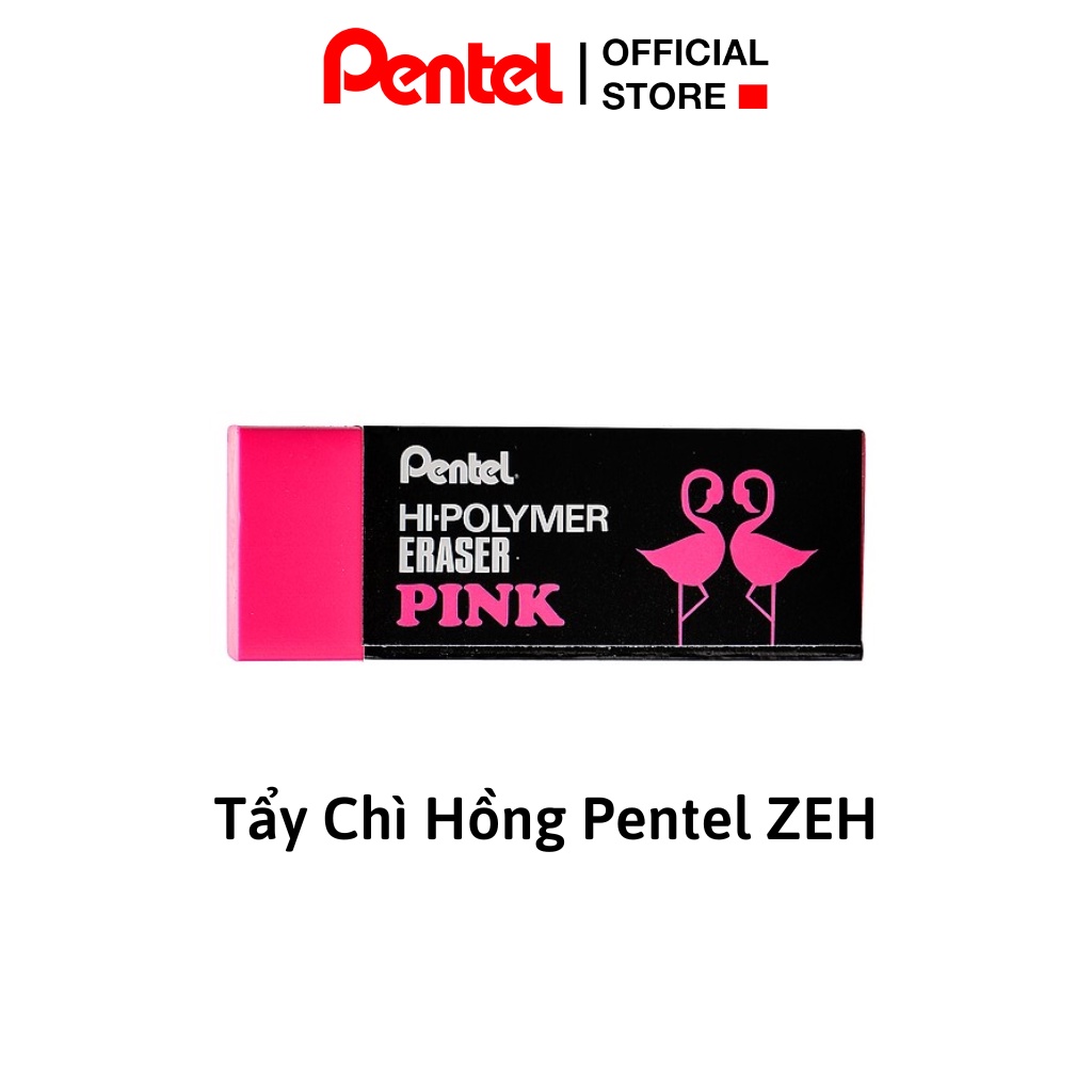 Tẩy Chì Hồng Cao Cấp Tẩy Siêu Sạch Pentel ZEH | Tẩy Sạch, Ít Bụi, Ít Độc Hại| ZEH 03/05/10PNK