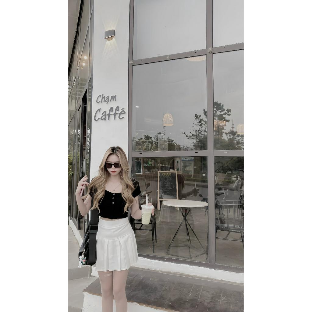 Chân váy ngắn Tennis BIGSIZE xếp ly bản to dáng chữ A lưng siêu cao EVO-5321