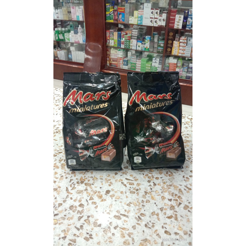 Kẹo Socola Thanh Mini Mars Miniatures 150g/Túi Úc