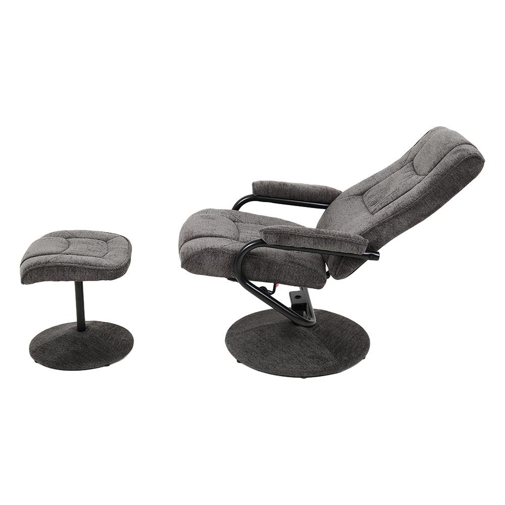 HomeBase FURDINI Ghế ngồi thư giãn bọc vải khung thép cao cấp có tay vịn W69xH97xD108cm màu xám