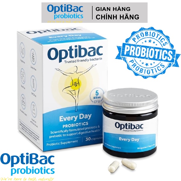 Men vi sinh Optibac everyday probiotics - Optibac xanh nước biển