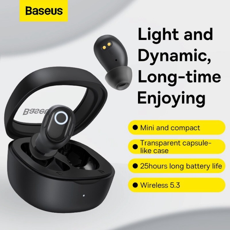Tai Nghe Không Dây Baseus Bowie WM02 Bluetooth V5.3, 25h sử dụng, Kích thước nhỏ gọn, Thời Trang, APP Control