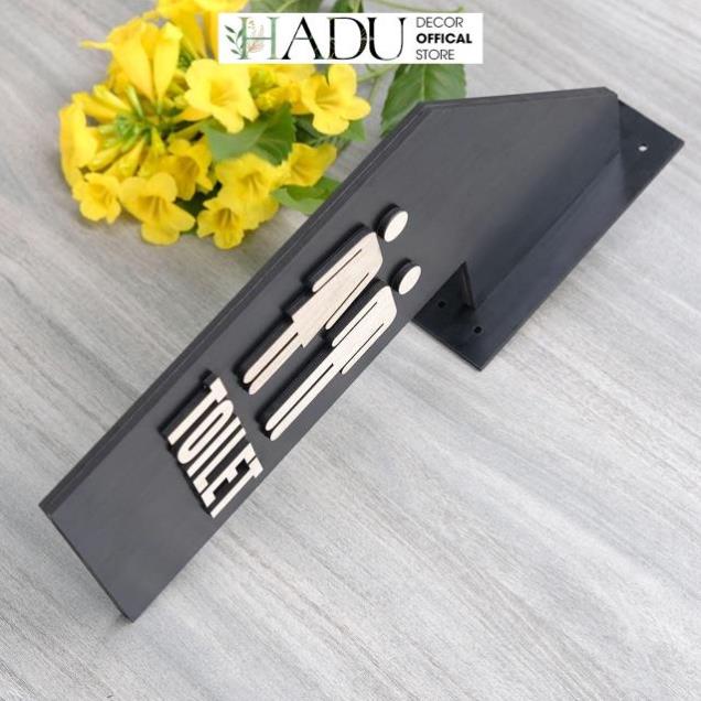 Bảng Toilet 2 mặt gắn tường khu vực nhà vệ sinh WC TL11 - HaduDecor