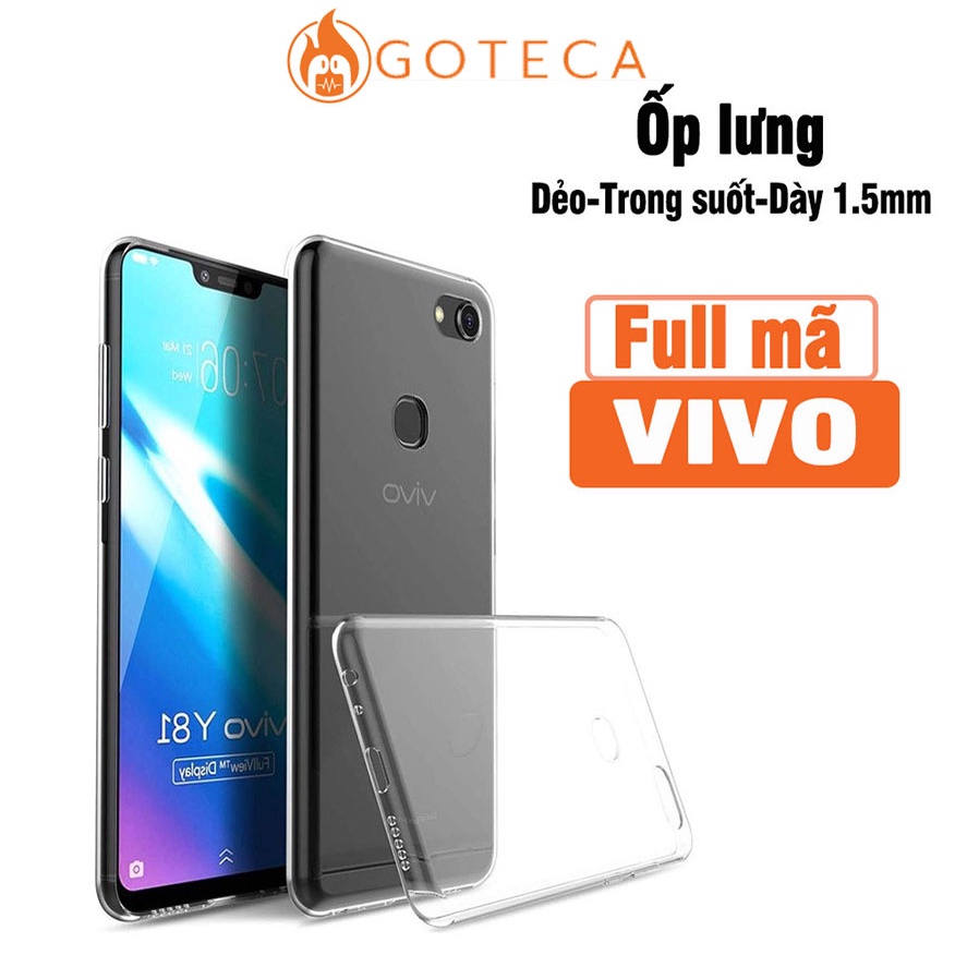 Ốp Lưng Vivo Dẻo Trong Suốt Full dòng dành cho ViVo Y21 Y21s Y20 Y20s V19 V20 V21 V25 S1 Pro V15 V11 V17 Y17 Y91 Y33