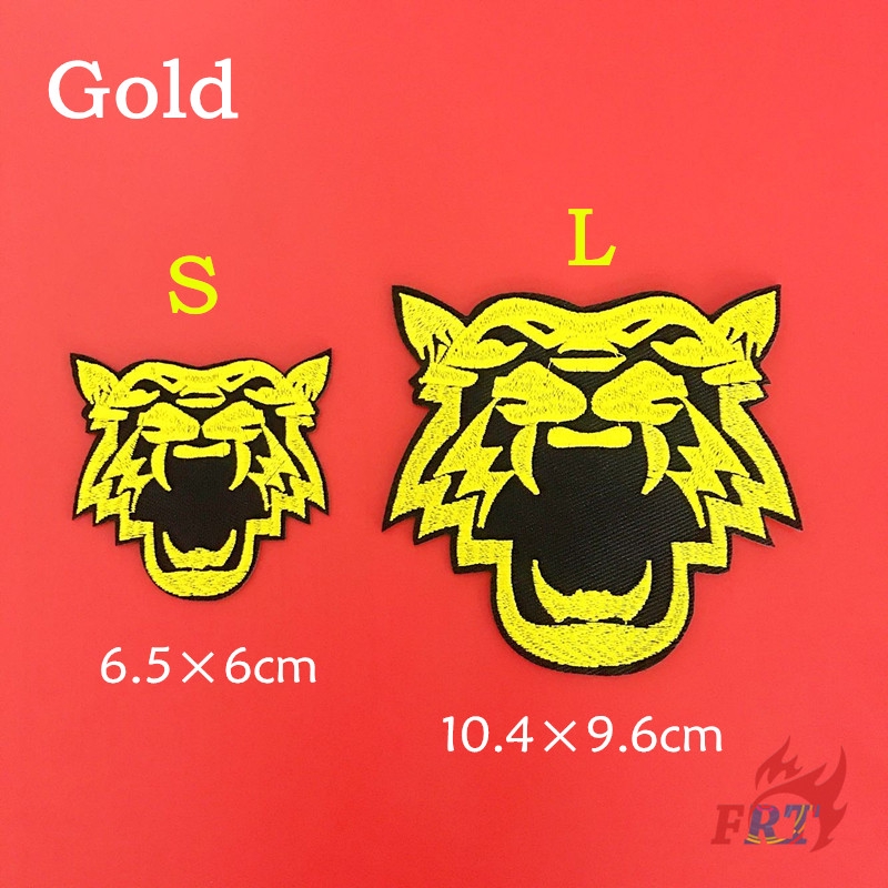 ☸ Animals - Blue/Gold Tiger Patch ☸ 1Pc Diy Sew on Iron on Badges Patches（Tiger - Series 04）
