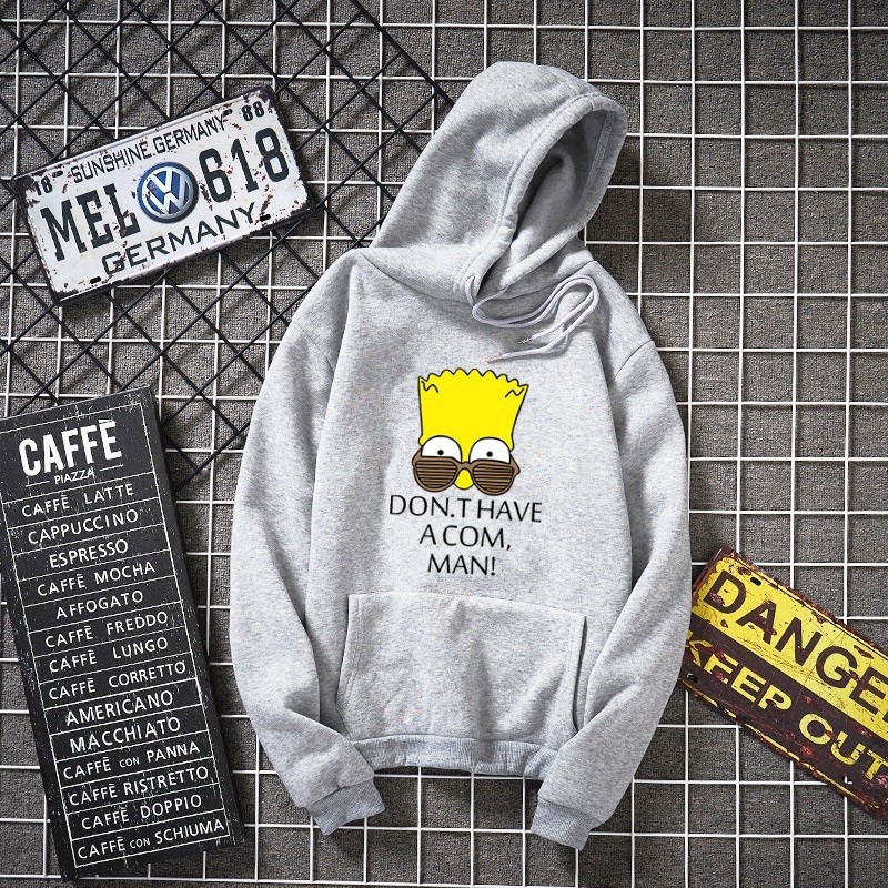 Áo hoodie có túi in hình Simpson đáng yêu cho nữ