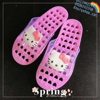 Dép quai ngang mang trong toilet icon mèo kitty màu hồng siêu xinh size 33 - DEPKTHTL33