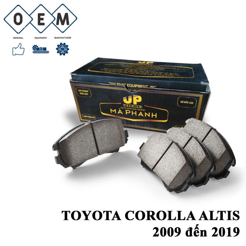 Má phanh sau TOYOTA COROLLA ALTIS 2009 đến 2019