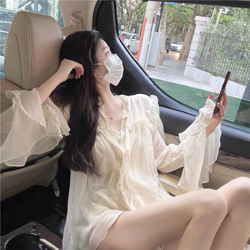 Áo voan tơ bánh bèo cực xinh