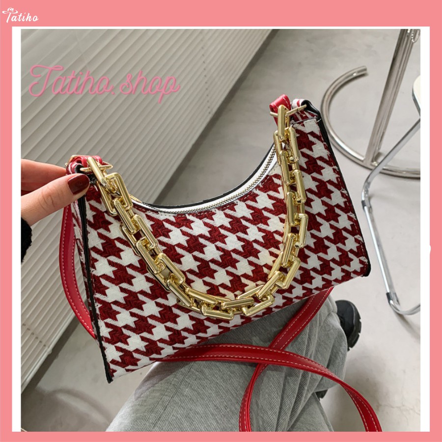 [HÀNG XỊN, GIÁ TỐT] Túi Xách Kẹp Nách Đeo Chéo Họa Tiết Houndtouch Nữ Đẹp Sang Trọng - Mã TUI20