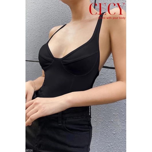 Bodysuit cổ V quyến rũ