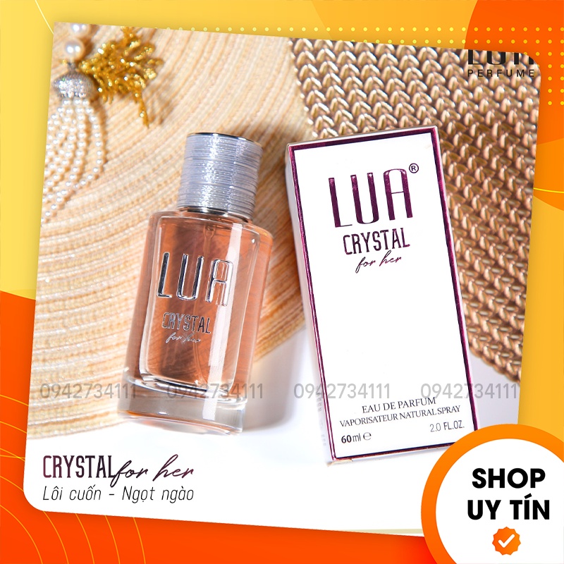 [Chính Hãng] Nước hoa Lụa nữ CRYSTAL FOR HER Hương ngọt ngào Lua Perfume