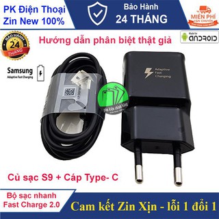 Bộ sạc nhanh (Fast Charging 2.0) SAMSUNG S9, Note 9, S7 EDGE, NOTE 5 A7 Chính Hãng - BH 2 năm