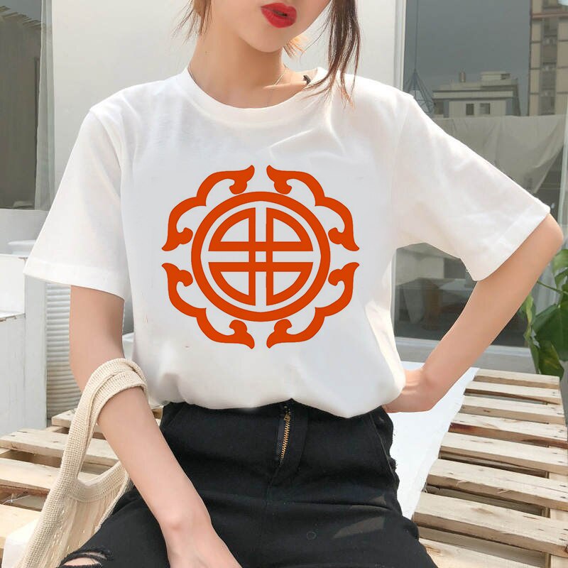 Women's T-shirt Geometric Graphic Print T-shirt Clothes White TShirt Harajuku Graphic T-shirt Fashion Landscape T-shirt Female