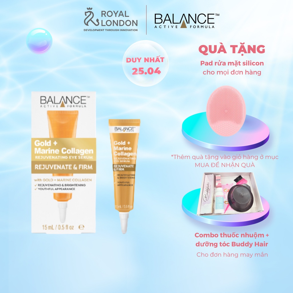 Serum Tái Tạo Và Dưỡng Da Mắt Balance Active Formula Gold Collagen Rejuvenating eye 15ml