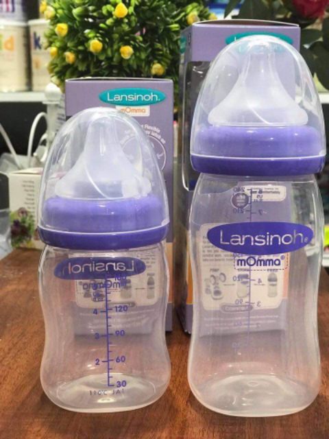 [Mã 256FMCGSALE giảm 8% đơn 500K] [Có hộp USA] Bình sữa Lansinoh 160ml và 240ml hàng chính hãng chuẩn Mỹ