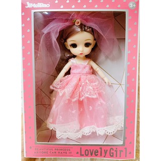 Hộp đồ chơi búp bê chibi cô dâu 16cm