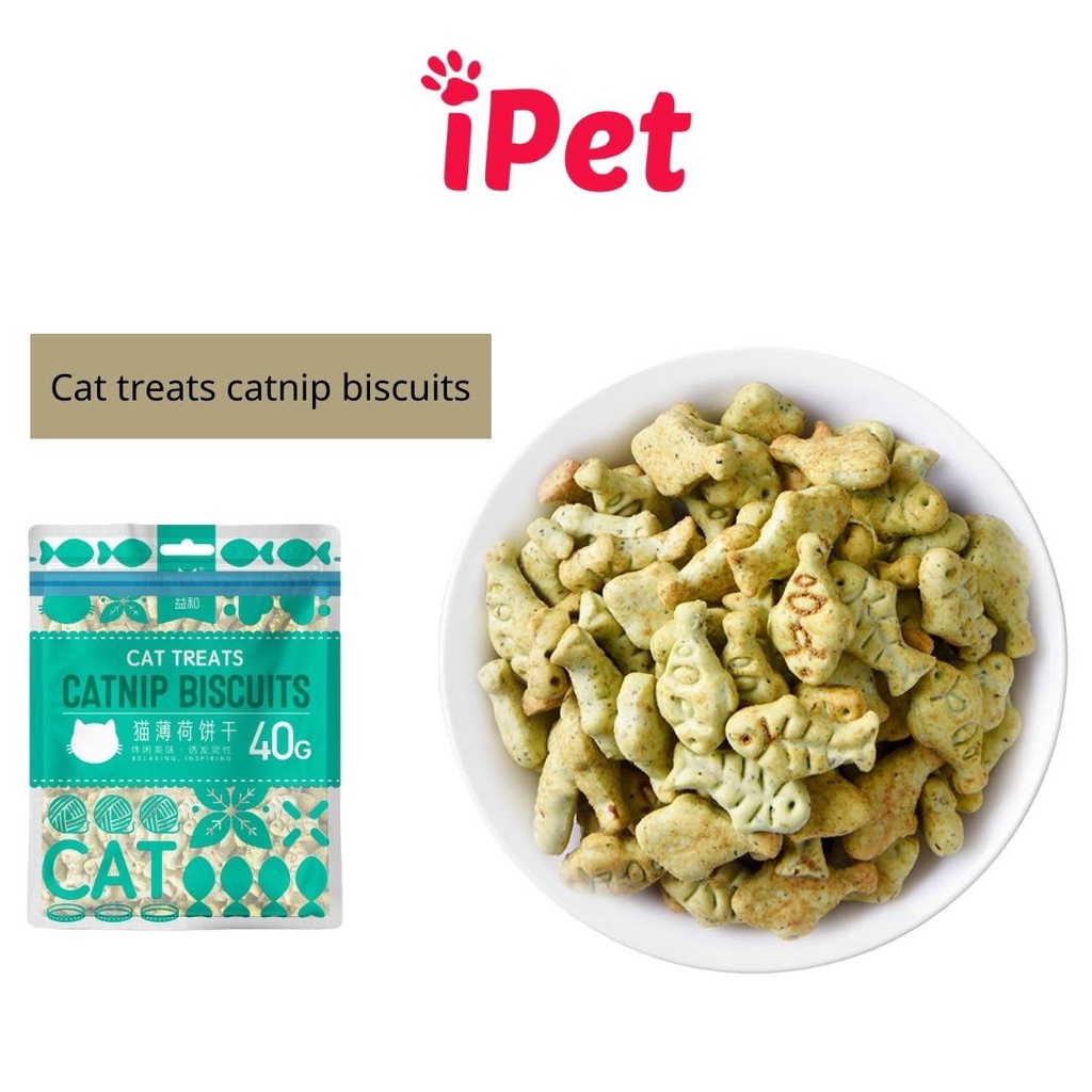 Bánh Thưởng Catnip Cho Mèo Cat Treats Biscuit, Thức Ăn Snack Huấn Luyện Mèo - iPet Shop
