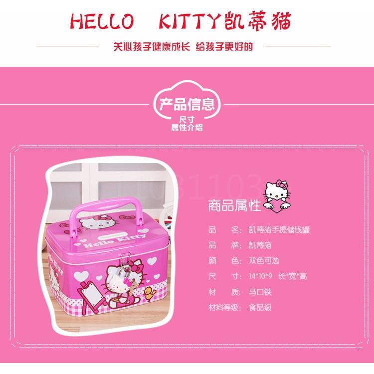 Set 10 Hộp Đựng Tiền Tiết Kiệm Cầm Tay Hình Hello Kitty Dễ Thương
