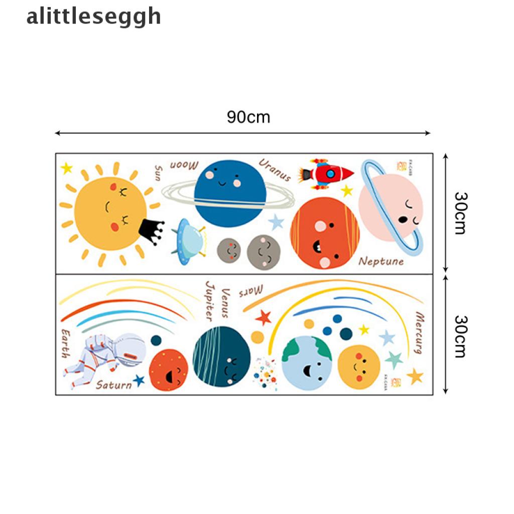 [PeaceShells11] Hình Dán Tường Hệ Mặt Trời Hành Tinh Hoạt Hình Có Thể Tháo Rời Trang Trí Phòng Trẻ Em Nhà Cửa