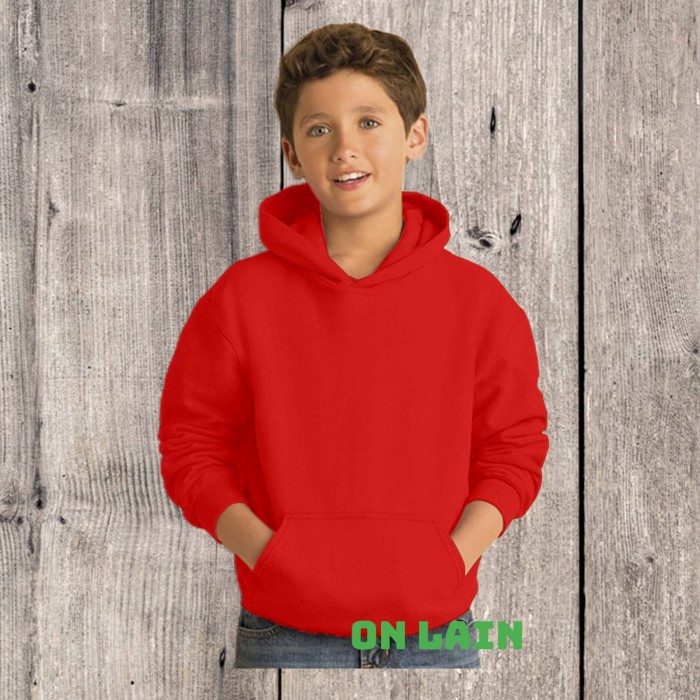 Áo Hoodie Trơn Dày Dặn Size M L Và XL Dành Cho Tuổi 4-12 Năm