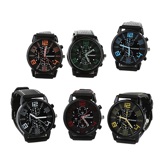 Đồng Hồ Thể Thao Nam Mặt Tròn Dây Silicone