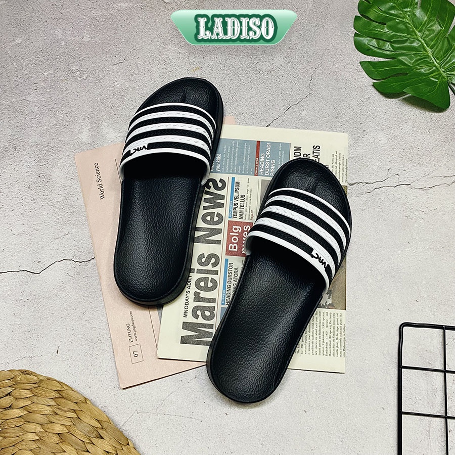 Dép nam quai ngang sọc đen trắng siêu hot chất liệu cao cấp siêu nhẹ siêu êm đi cực kì thoải mái TT395
