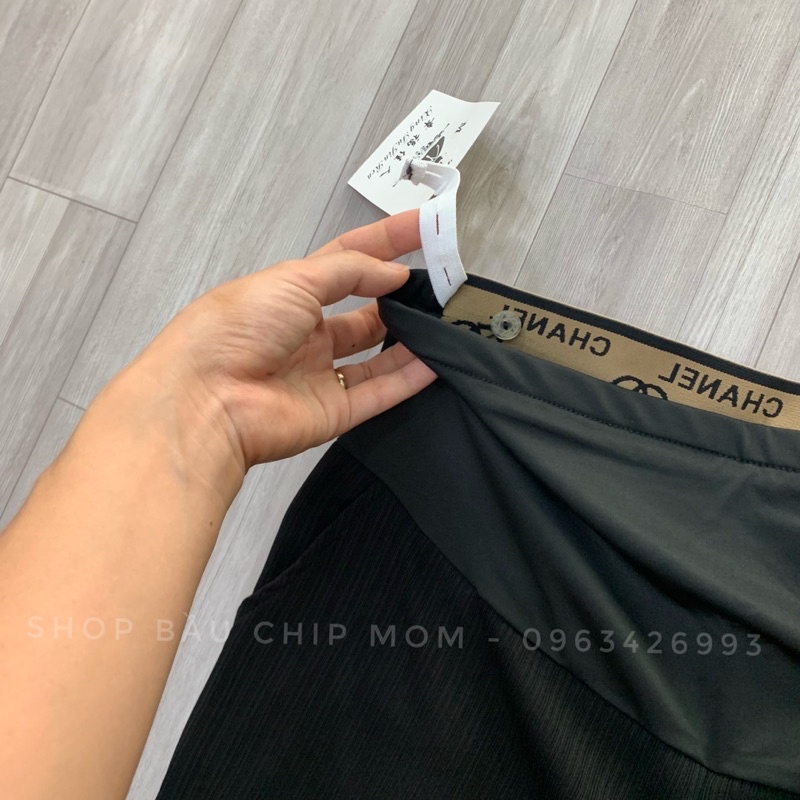 Quần bầu baggy TK chất tăm Thái cao cấp, đẹp thời trang ( có đầy đủ chun điều chỉnh và đáp bụng bầu)