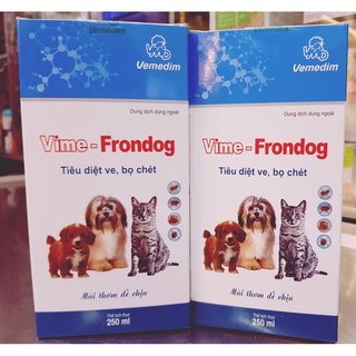 Thuốc xịt ve rận cho chó mèo  Vime Frondog 🐶🐱 (Vemedim)