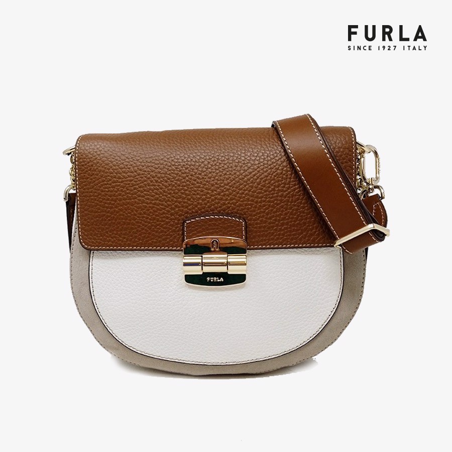 Túi Nữ FURLA Club 2 S Crossbody Vitello St Daino New Suede Vitello Sorrento Colorblock