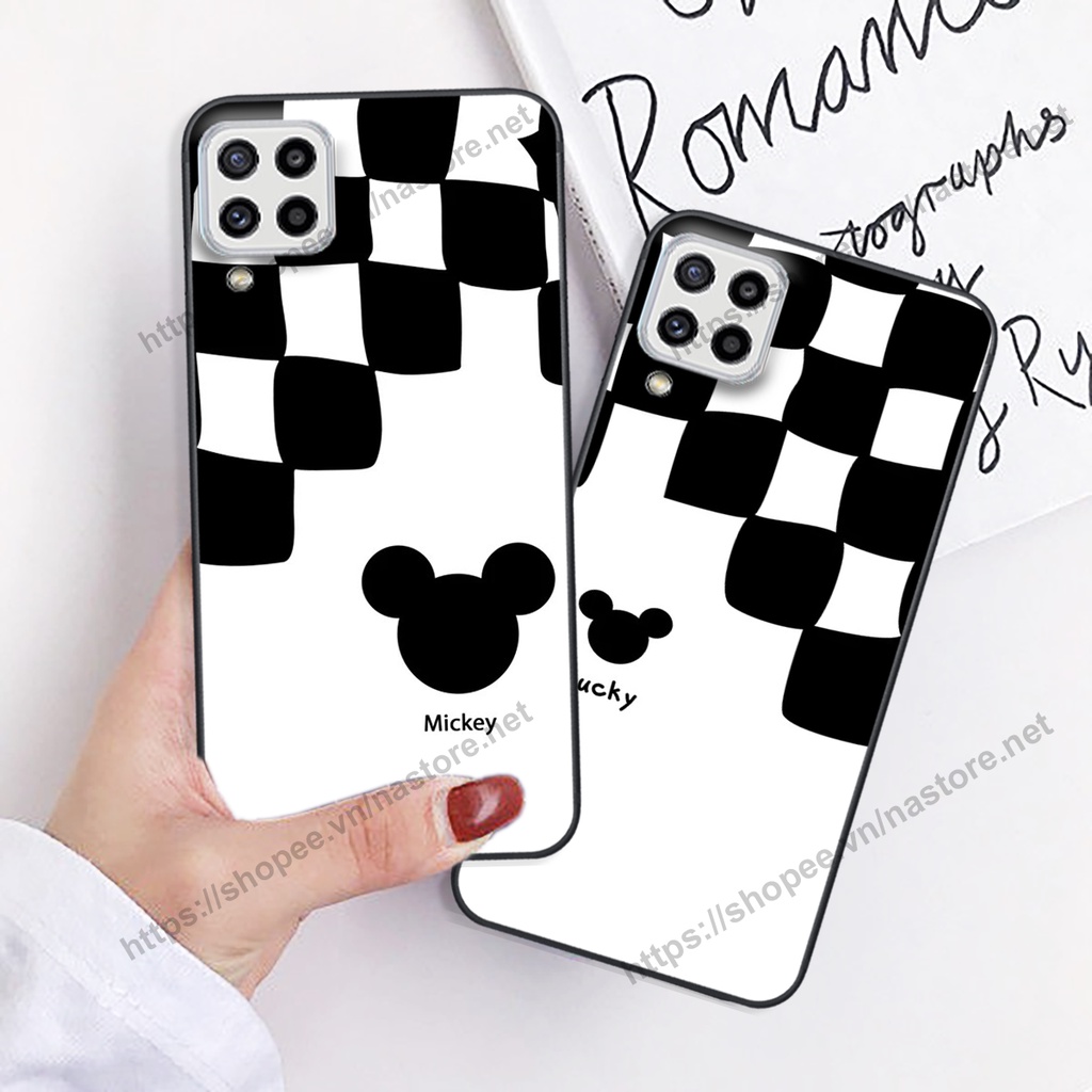 Ốp lưng Samsung M32 / M62 trái tim họa tiết caro, mikey họa tiết beabrick kaws cute