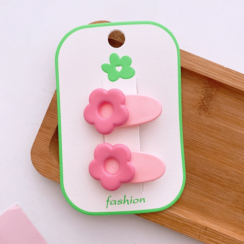 Set 2 Kẹp Tóc Đính Hoa Thời Trang Cho Bé Gái