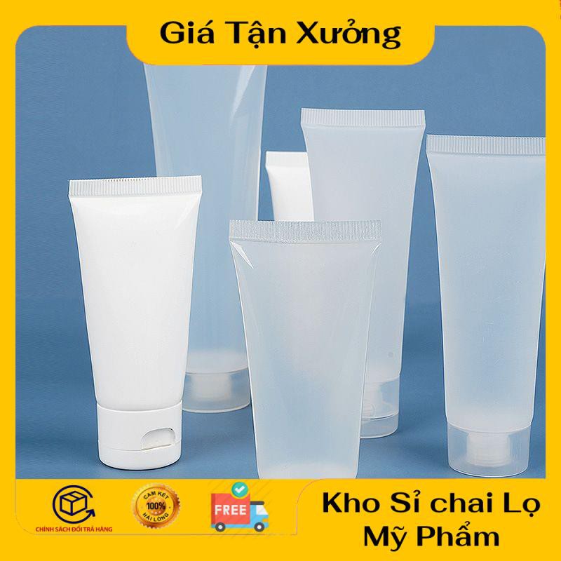Tuýp Chiết Mỹ Phẩm ❤ TRÙM SỈ ❤ Tuýp nhựa (tube) chiết mỹ phẩm 50ml,100ml nắp xi đựng kem chống nắng, sữa rửa mặt