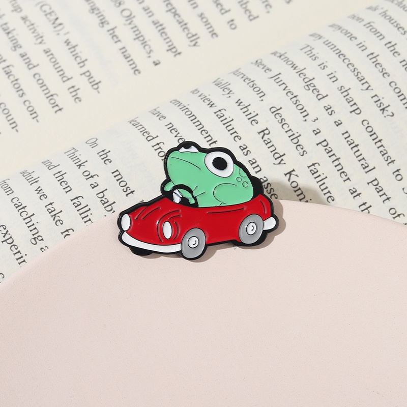Ghim cài áo QIHE JEWELRY hình chú ếch xinh xắn đáng yêu