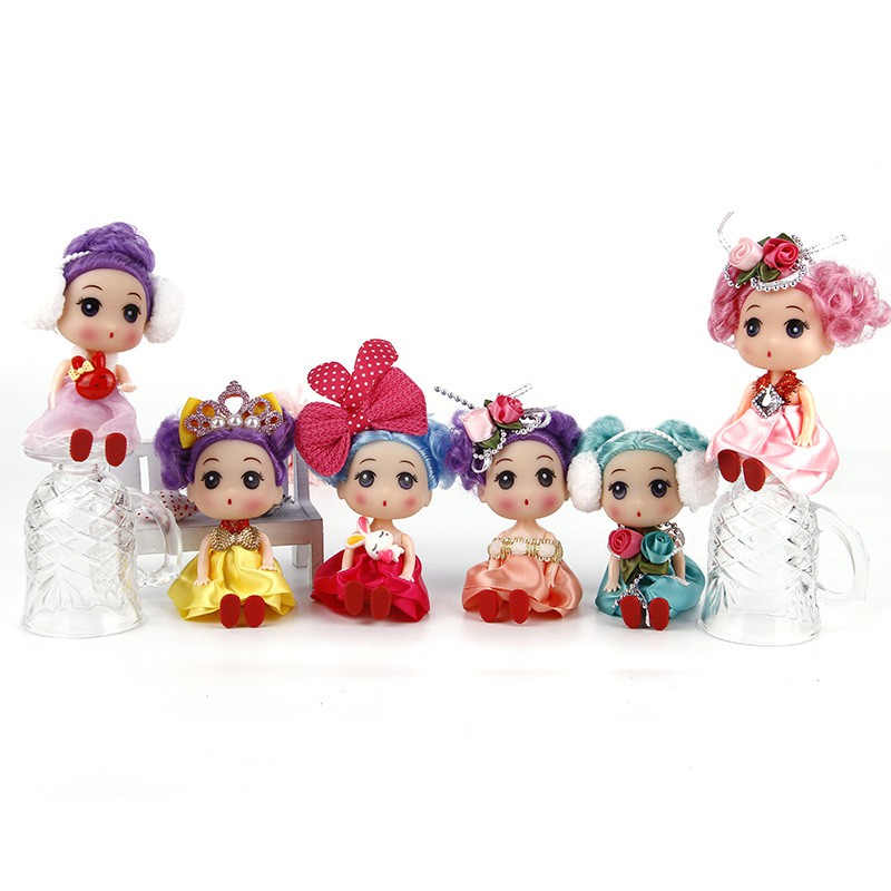 Búp bê chibi có móc khóa treo cặp xinh xắn 12cm  loại móc xịn - mẫu 4